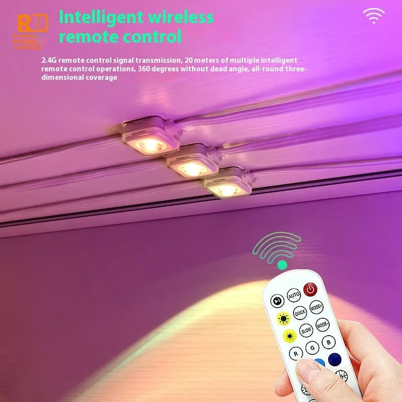 Outdoor string lights with solar system planet design and remote control for colour effects