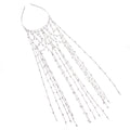 Gold or silver electroplated mesh rhinestone headband with tassel decoration