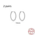 S925 Sterling Silver twisted string round ring earrings in gold or white gold plating, showing geometric design.