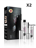Rolling waterproof mascara with liquid fiber technology and black colour option