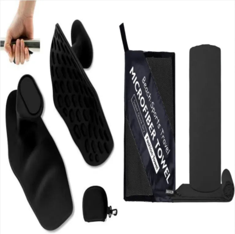 Anti-slip grip strengthener for dumbbell lifting in gray color