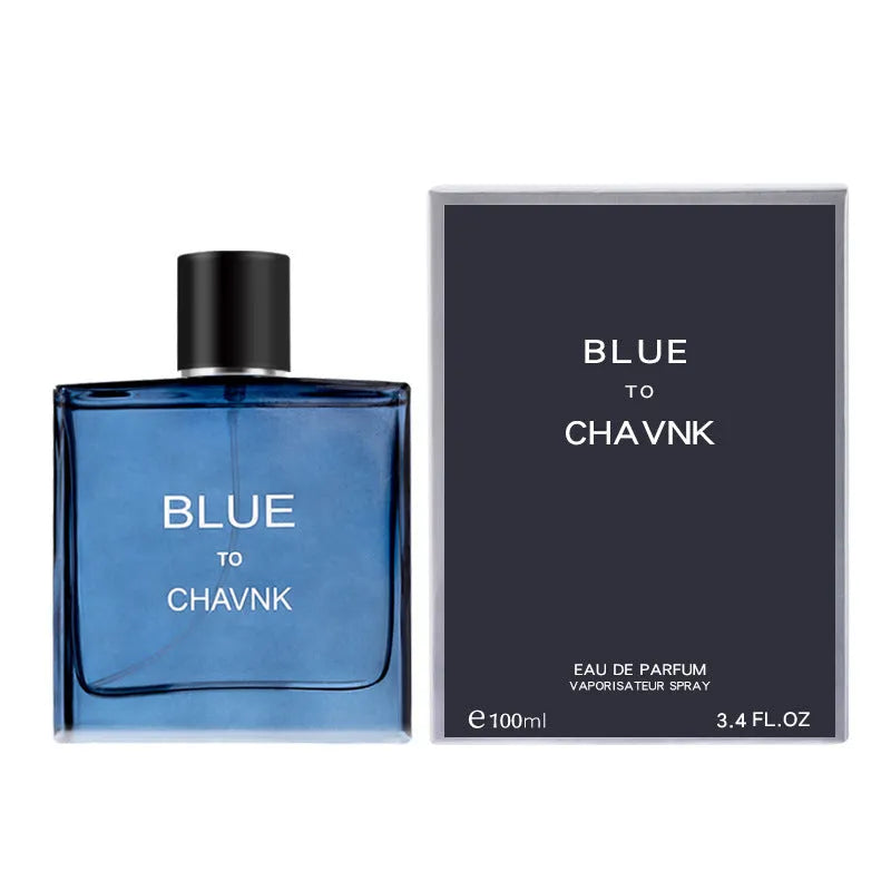 Men's perfume bottle with light woody fragrance, sandalwood and cedar notes, 100ml, black colour option