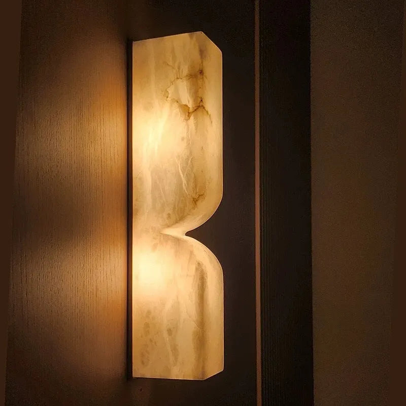 Copper Nordic wall lamp strip for bedroom bedside with warm lighting
