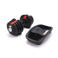 Intelligent automatic fast weight adjustment dumbbell with silicon steel core and nylon ABS shell, 18kg or 40lb option for home fitness