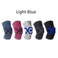 Men's silicone knee pad for sports protection in a two-tone colour option.