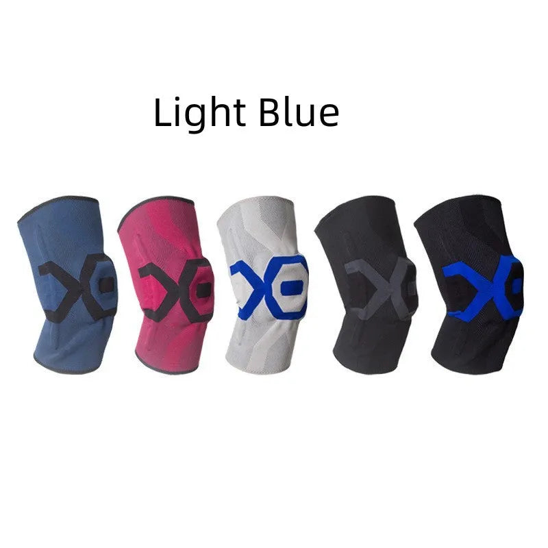 Men's silicone knee pad for sports protection in a two-tone colour option.
