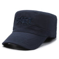 Men's cotton peaked cap with adjustable strap and dome crown in multiple colour options