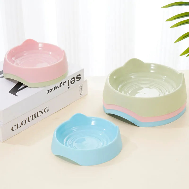 Ceramic dog slow feeder bowl in blue, green, or pink with puzzle maze design for large or small dogs