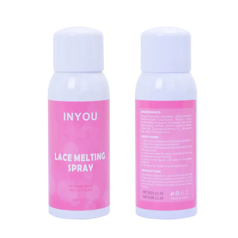 Fast-drying transparent lace wig spray glue 120ml aerosol adhesive for lace bonding