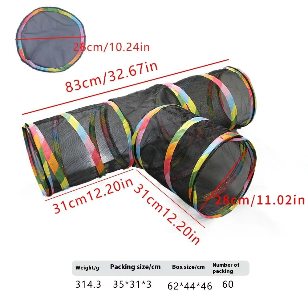 Foldable mesh cat cage showing hexagonal, square, tent, tee and long straight style options