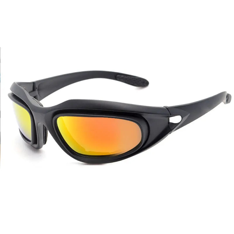 Tactical polarized sunglasses with full rim PC frame for outdoor cycling and sports