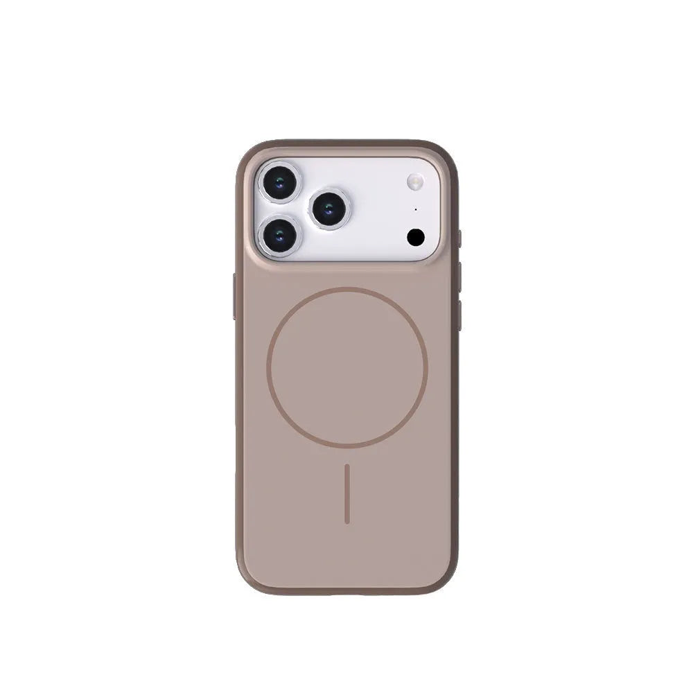 Magnetic silicone phone case for iPhone 17 series in six colour options, matte finish, shockproof design