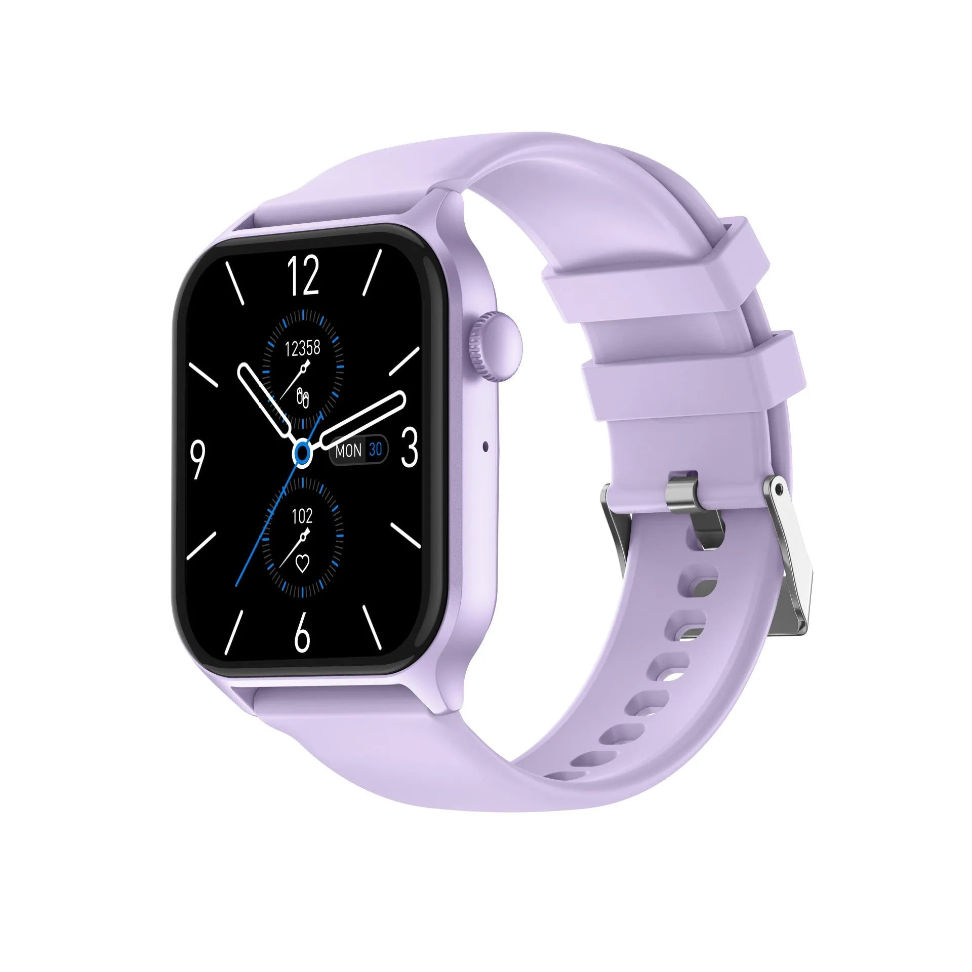 Z145 smart watch showing black colour on wrist, displaying heart rate and blood oxygen data on its screen.