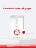 White emergency alert device with buzzer unit and three wireless emergency buttons