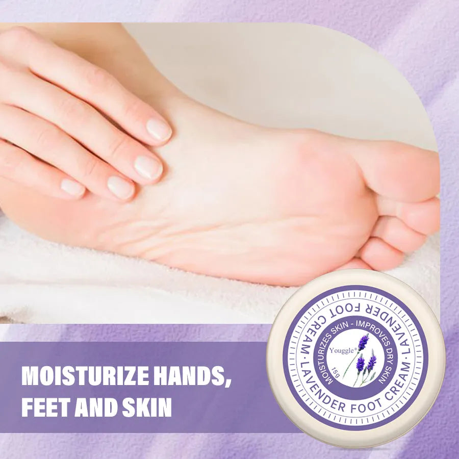 Lavender Anti Fungal Foot Repair Cream 15g tube with lavender design for dead skin removal and moisturising foot care