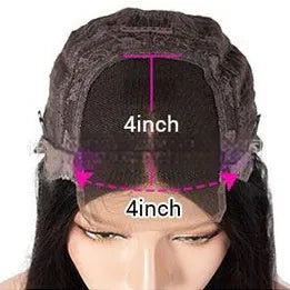 Real human hair lace front wig with gradient colour in Ruili style, showing length options.