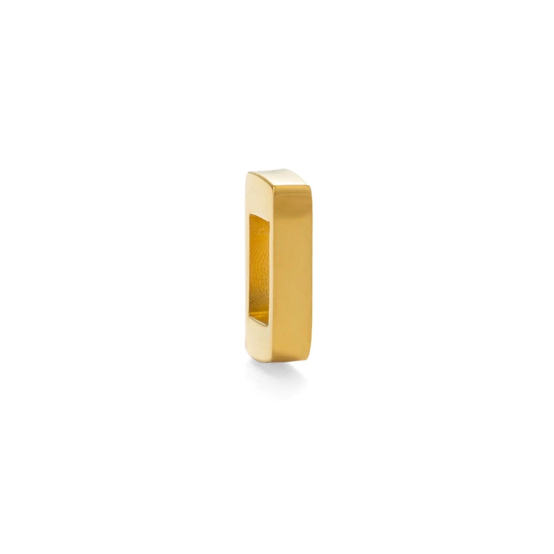 Gold electroplated titanium steel necklace with the letter 'A' pendant on a 40.5cm chain.