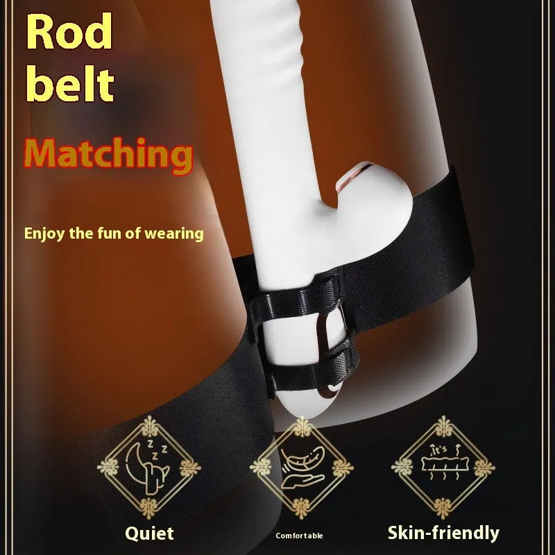 Black knitted adult toy tool strap for adjustable appliance accessory use