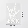 White ROCK creative car sticker personalised with letters on paper decal 10.5x15.5cm