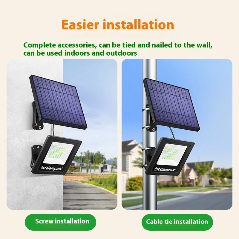 Outdoor waterproof solar LED courtyard light with IP65 rating in three lumen models