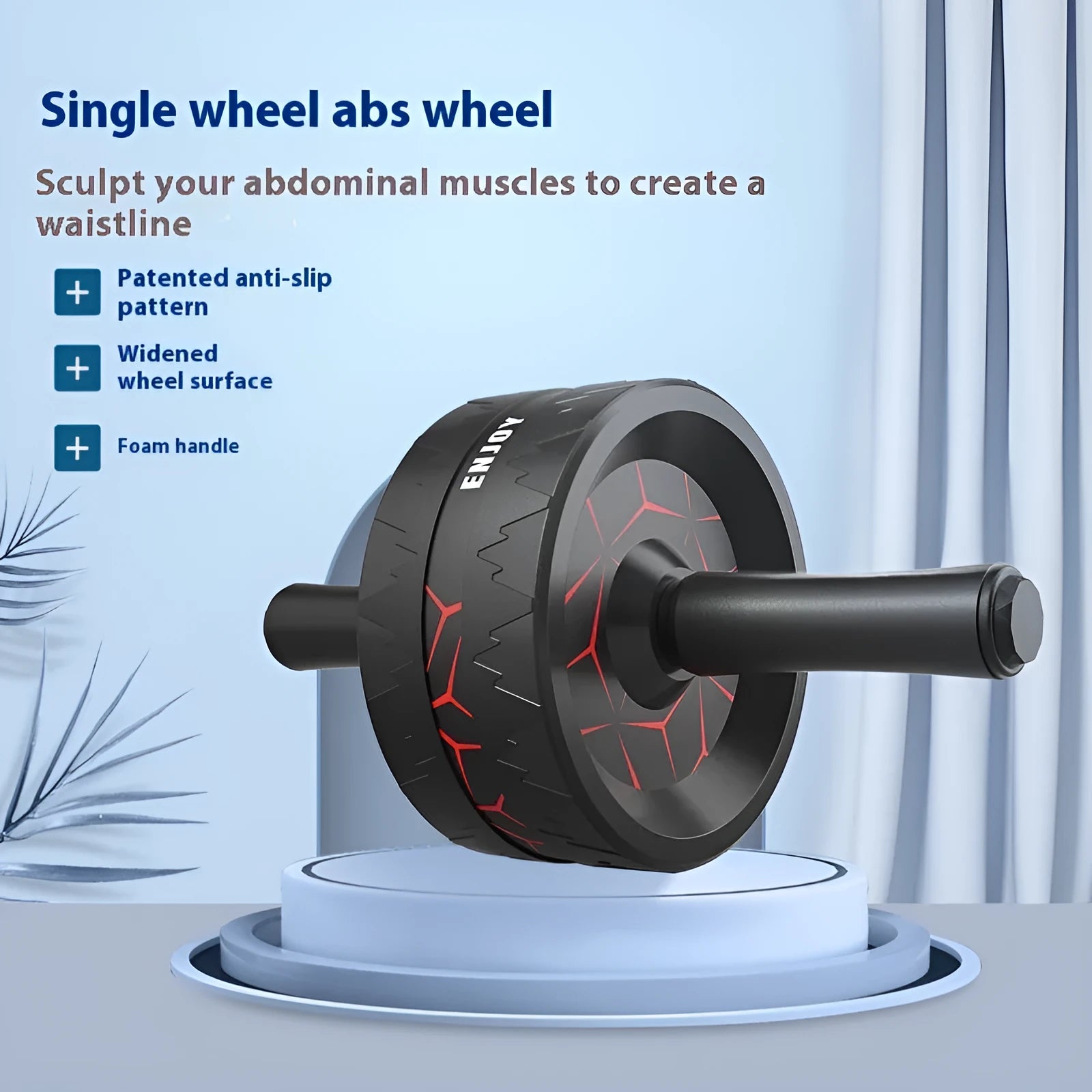 Abdominal wheel fitness equipment with quick-forming belly contracting roll in various colour options