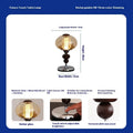 Solid wood palace style desk lamp with touch controls showing retro design