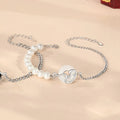 925 Sterling Silver New Chinese style couple bracelet with snake design and safe buckle.