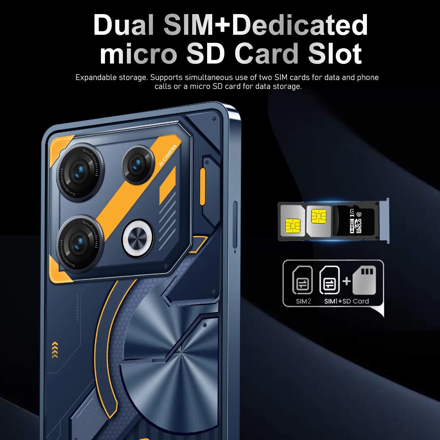 GT10 Pro Android smartphone in Blue or Silver with straight plate design and UK power adapter