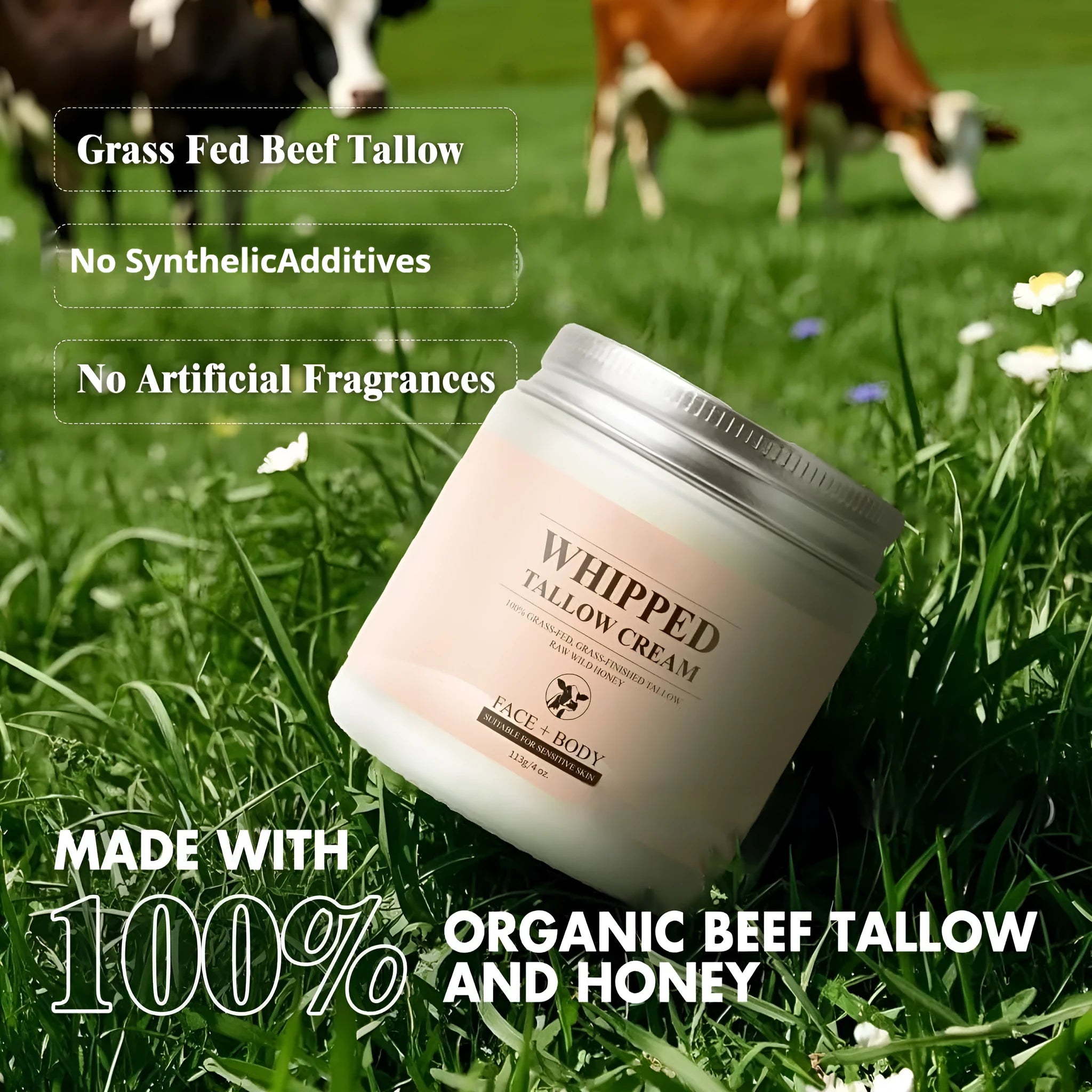 113g jar of butter cream moisturiser for face, suitable for all skin types.