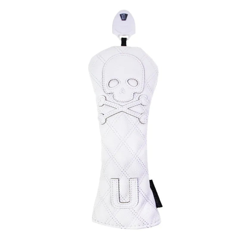 Black and white waterproof PU protective cover for golf wooden poles and clubs.
