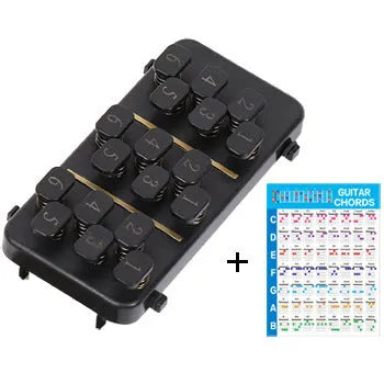 Guitar Aid plastic string press for guitar chord practice and rebound assistance