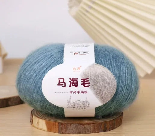 Mohair wool ball for DIY scarf knitting in multiple colour options