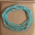Multi-layer champagne crystal bracelet for women with faceted beads and adjustable chain