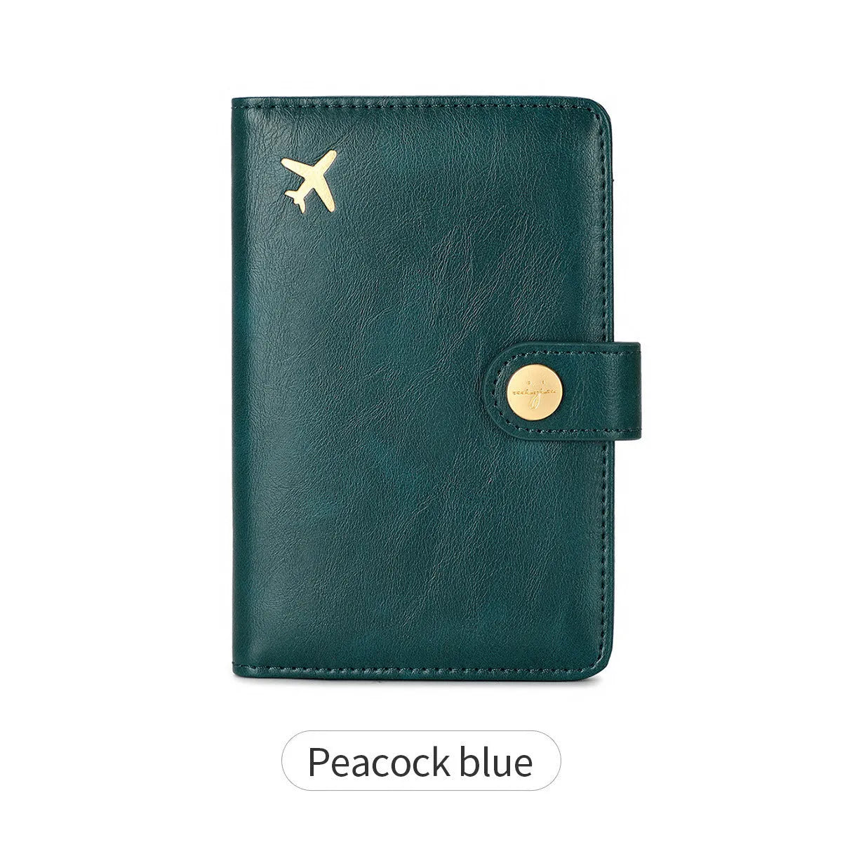 PU passport holder wallet with sewing line detail in multiple colour options showing document storage compartments