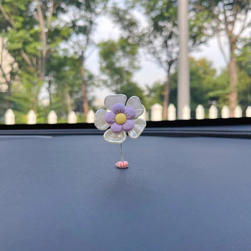 Colourful plastic swing ornament for car dashboard decoration
