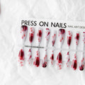 40-piece fission colour glossy long water drop nail stickers in retro ultra-thin seamless style