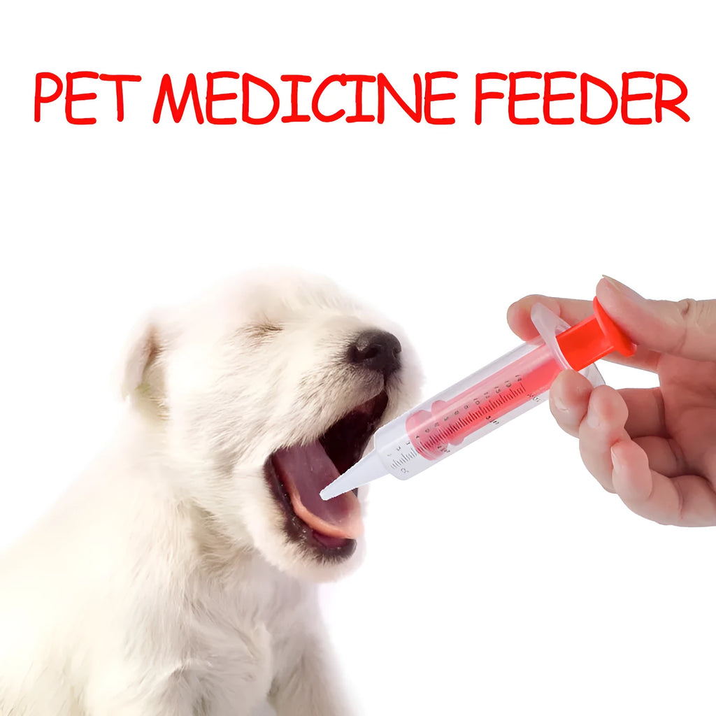 Two pet pill shooters with soft silicone tips for administering medication to cats and small dogs