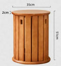 Stackable iron dining stool in modern round design with metal construction