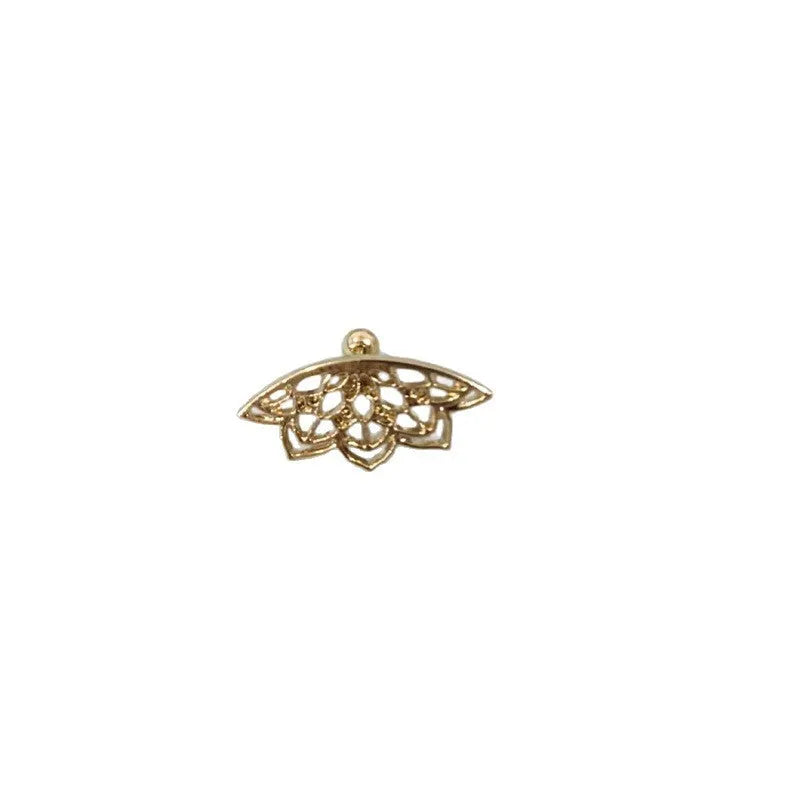 Gold and silver spider web geometric stud earrings with mesh design for Halloween
