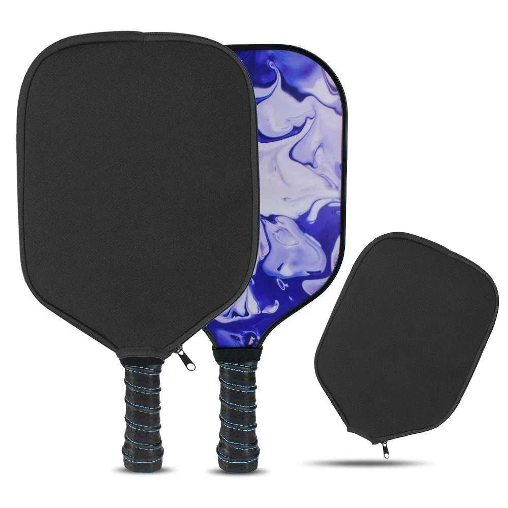 Black neoprene protective sleeve for a table tennis racket handle.