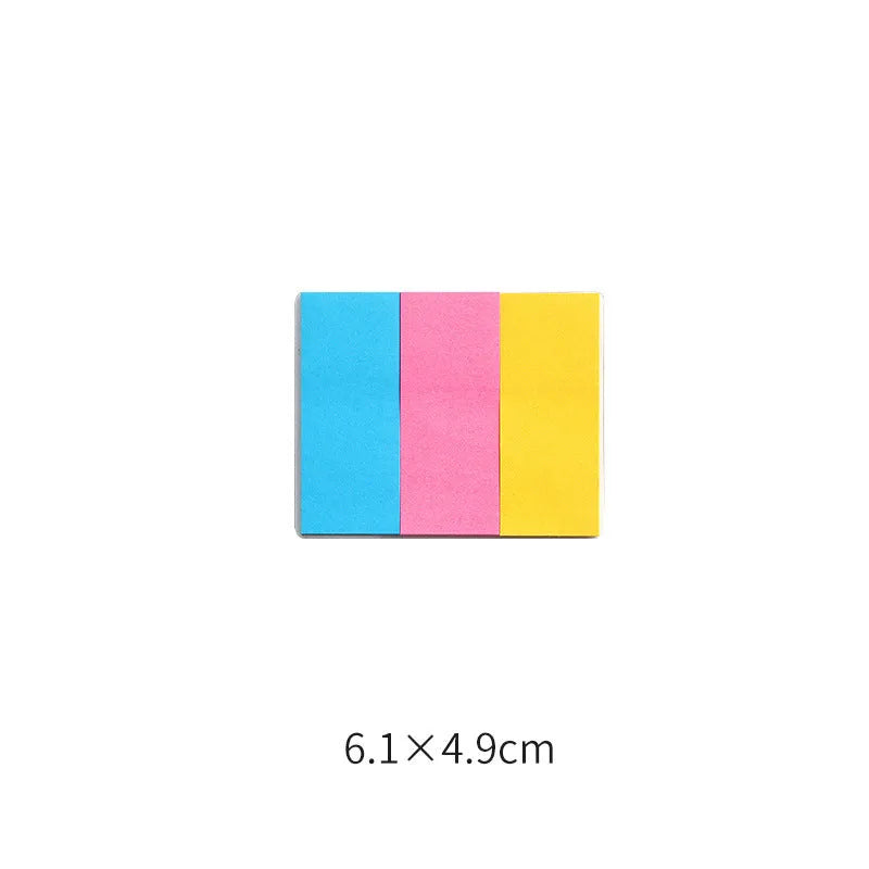 Handwritten label indicating adhesive stickers in white with multiple grid formats and colour options