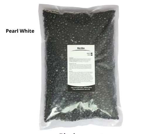 500g solid hard wax granules in a box for paper-free full body hair removal, available in multiple colours