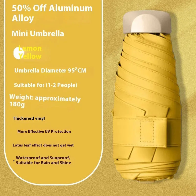 Five-fold gradient vinyl sun umbrella with alloy frame shown in blue colour option