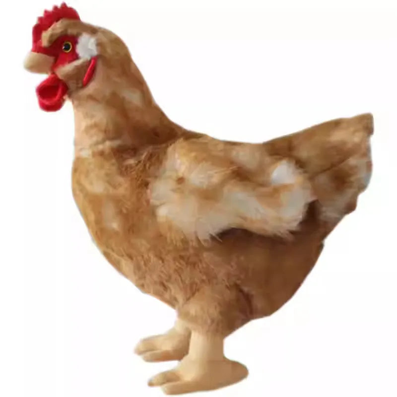 Large simulation hen plush pillow toy, 35cm, soft plush fabric with PP cotton filling, chicken style