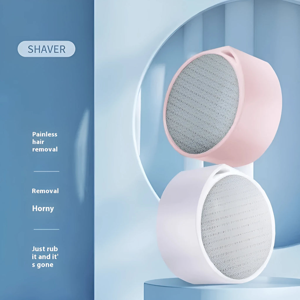 A 2-in-1 style nano glass epilator and dead skin remover foot grinder with a plastic body.