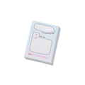 Pack of cartoon hand design sticky notes showing six different style options and three size formats.