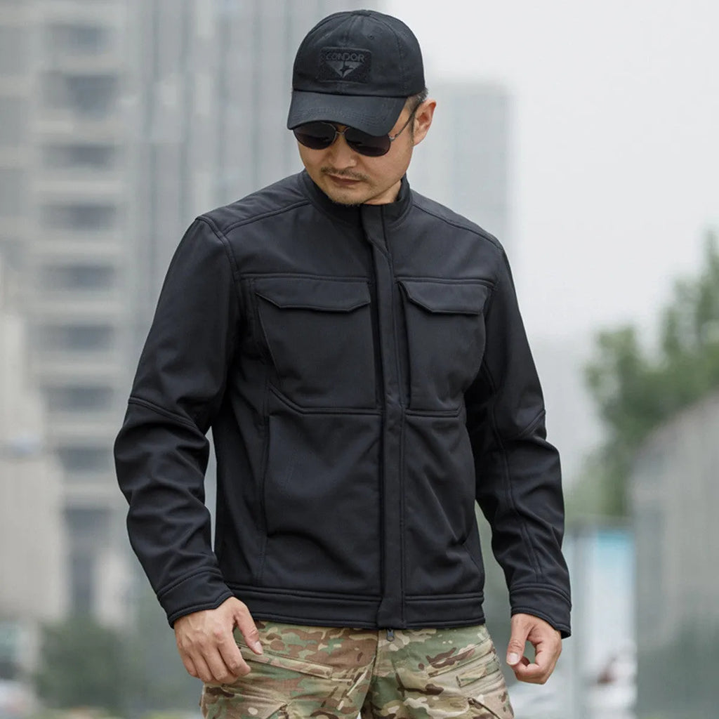 Bone Frog black soft shell tactical jacket for mountaineering and outdoor sports