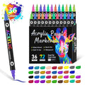 Set of washable double-headed acrylic marker pens showing opaque colour options