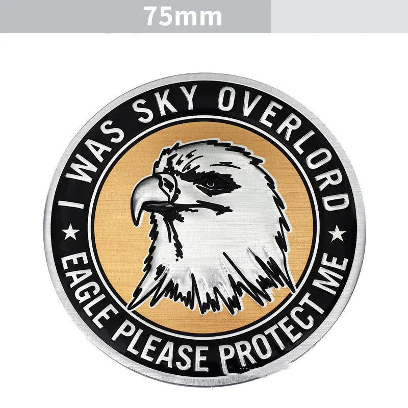 Aluminium car body stickers showing lion, eagle and tiger designs for vehicle decoration