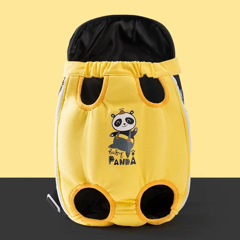 Cartoon animal pattern cat chest bag in canvas with pearl cotton lining, available in multiple colours and sizes